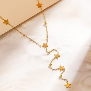 18kt Gold Plated Long Layered Necklace